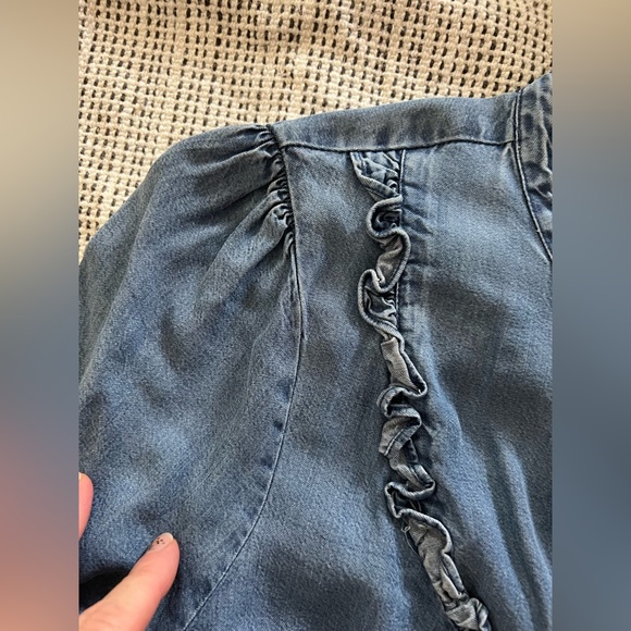 Urban Renewal Denim Button Down, Size Small - Picture 3 of 6